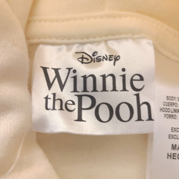DISNEY Hoodie Sweatshirt Christopher Robin Pooh And Friends Cream Women's Sz Med - Picture 7 of 12